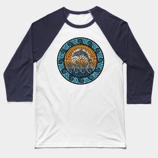 Dolphin Mosaic Baseball T-Shirt